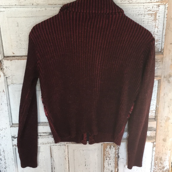 Afghan Blanket Style Zip Up Cardigan Made in Italy - Picture 4 of 4